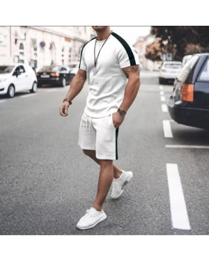  Men'S Summer Short Sleeve Shorts Suit Sports Casual Suit Men'S Trend